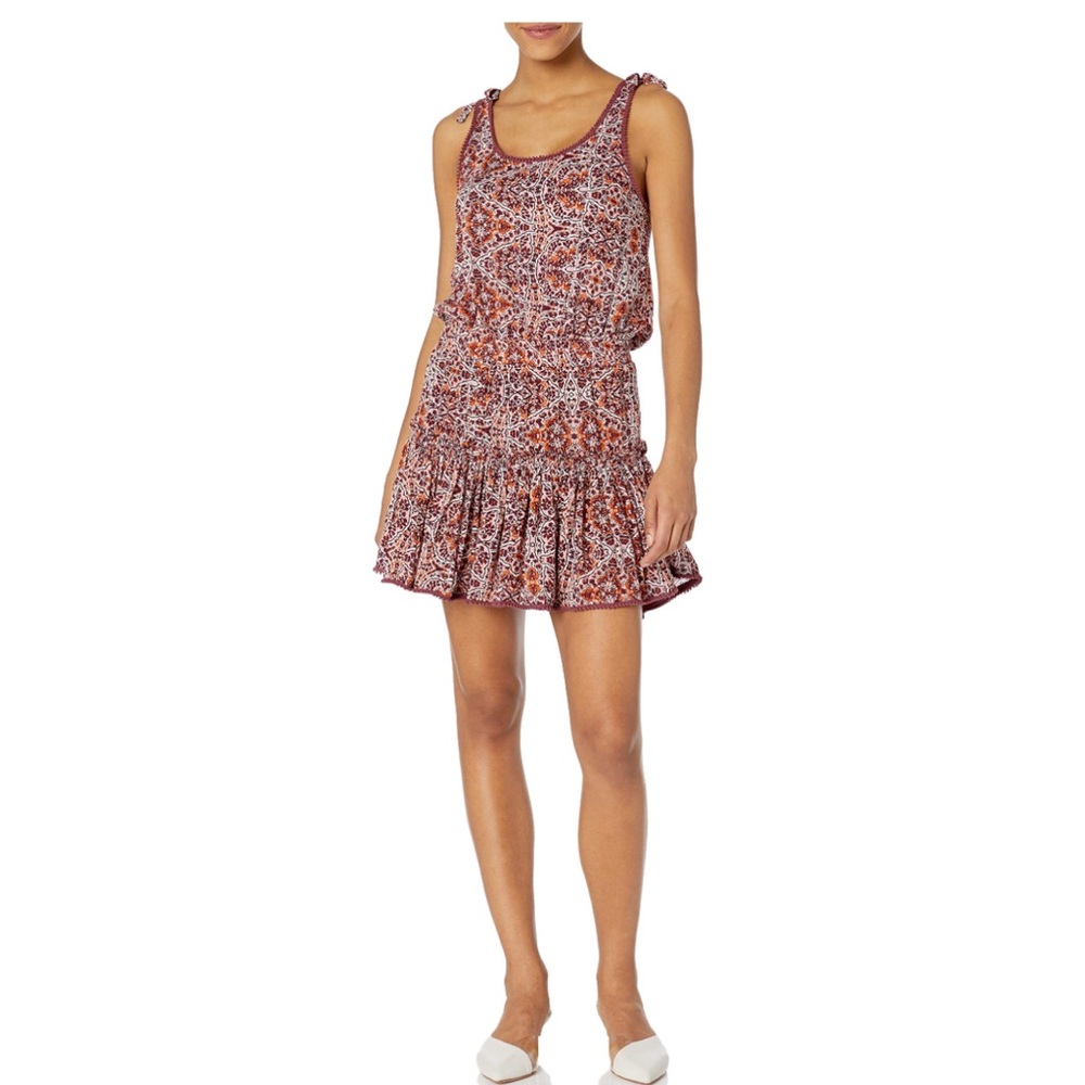 30. Misa Los Angeles Pink Calista Mini Ruffle Dress